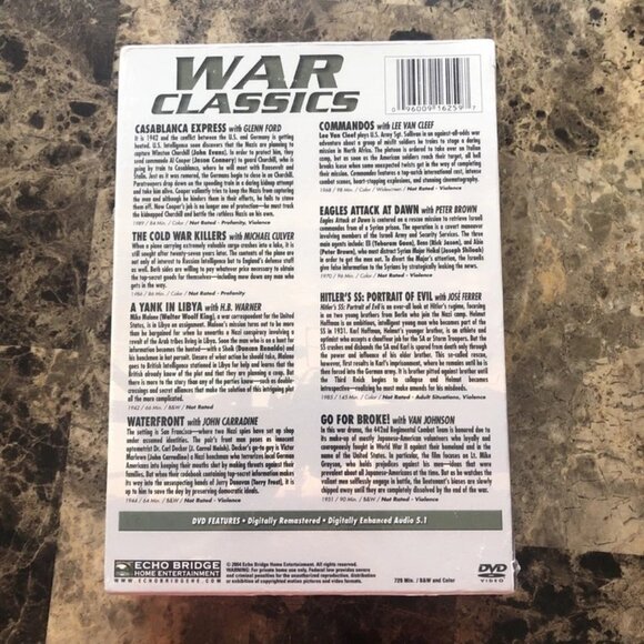 War Classics 8 Feature Films (DVD, 2004, 2-Disc Set) Lee Van Cleef SEALED - Picture 2 of 7